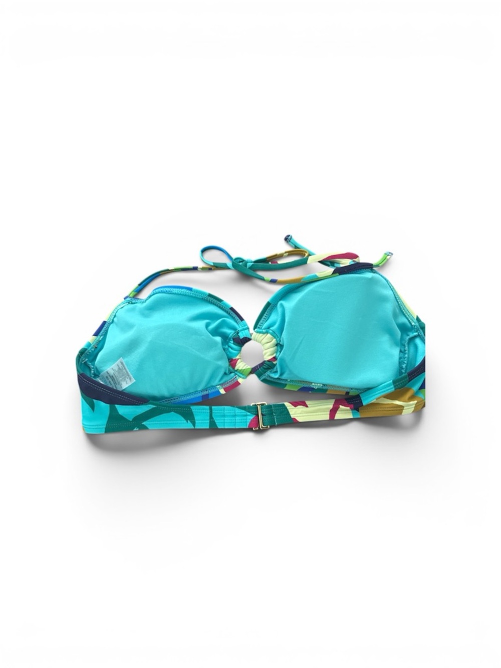 Time and Tru Teal & Navy Abstract Bikini Top - Picture 4 of 4